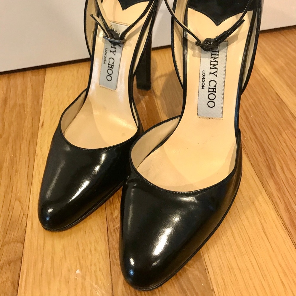 Jimmy Choo Black Patent Leather High Heel Pumps - Picture 6 of 7